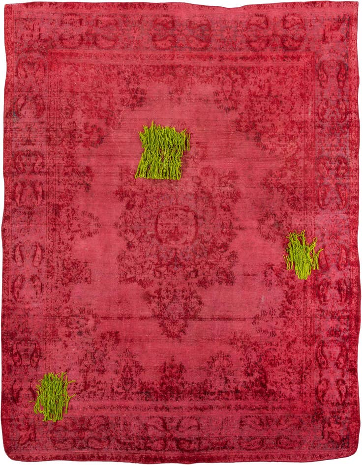 Detail image of 9' 4 x 12' 6 Hand Knotted Ultra Vintage Persian Wool Rug