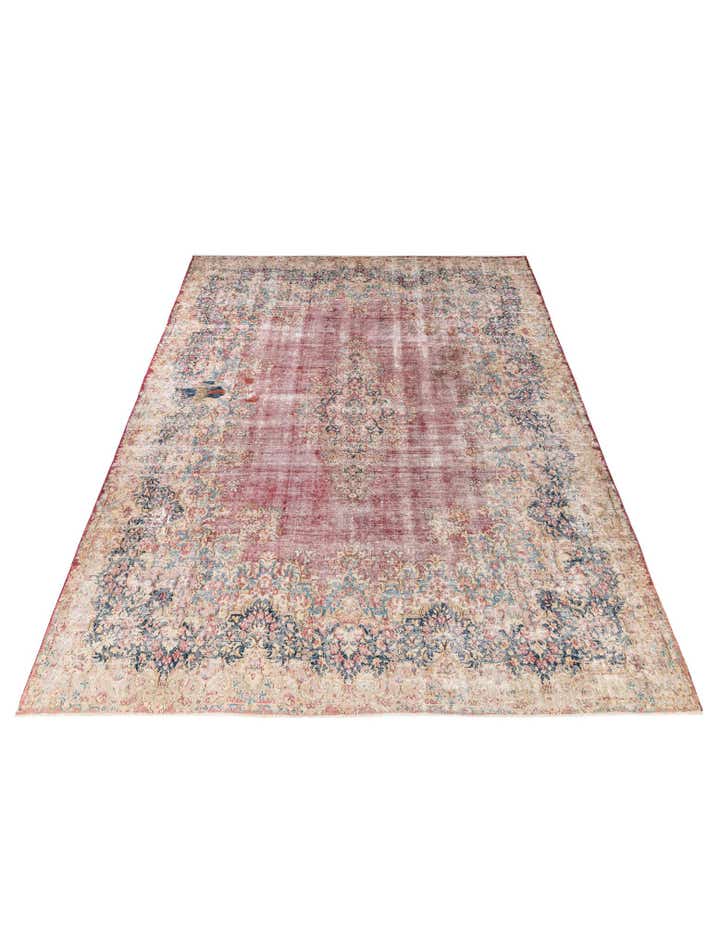 9' 5 x 12' 8 Hand Knotted Ultra Vintage Persian Wool Rug