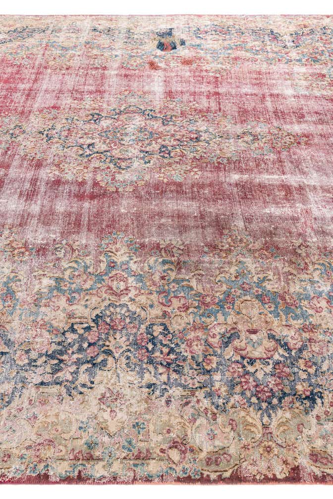 9' 5 x 12' 8 Hand Knotted Ultra Vintage Persian Wool Rug