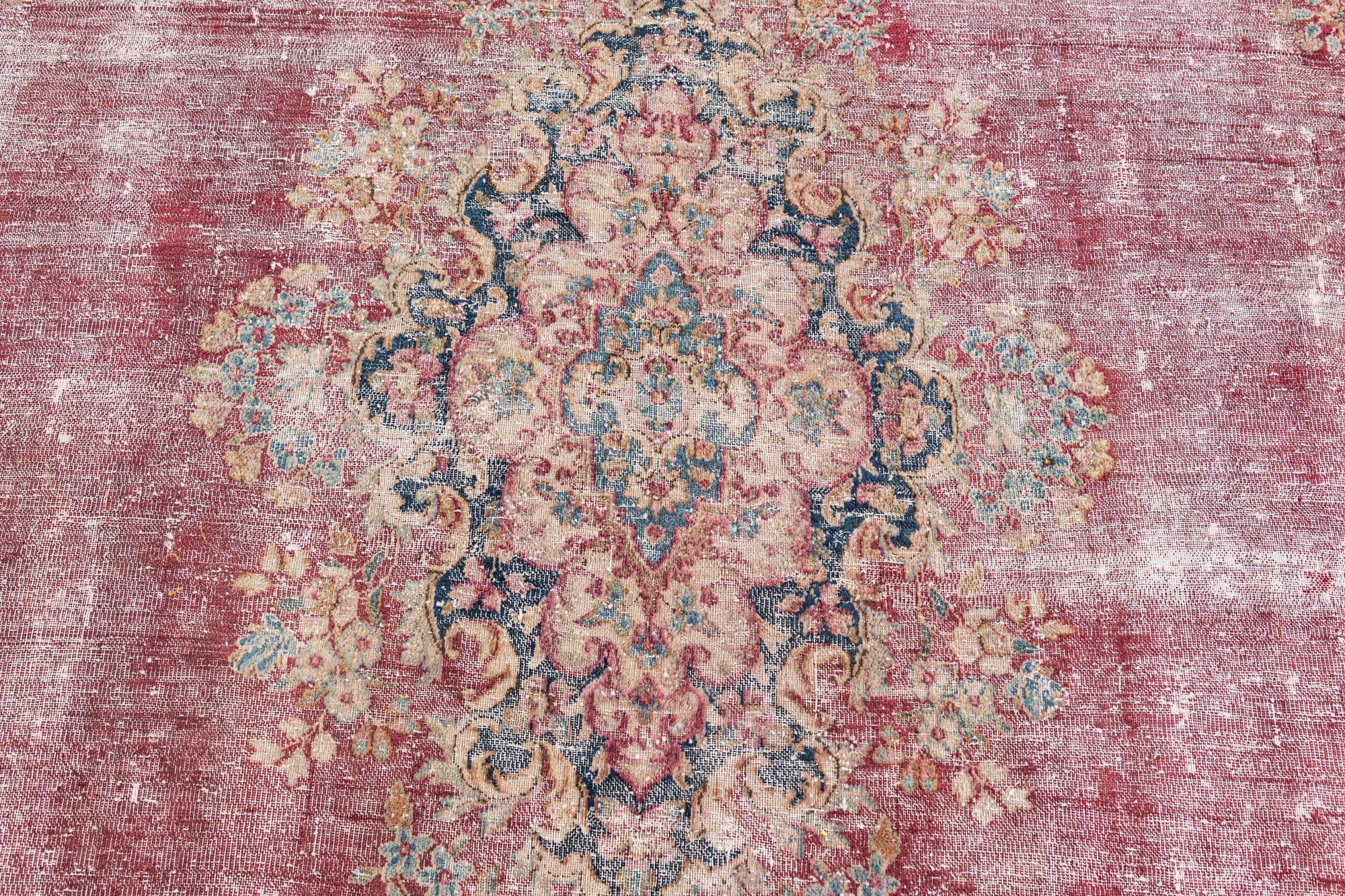 9' 5 x 12' 8 Hand Knotted Ultra Vintage Persian Wool Rug