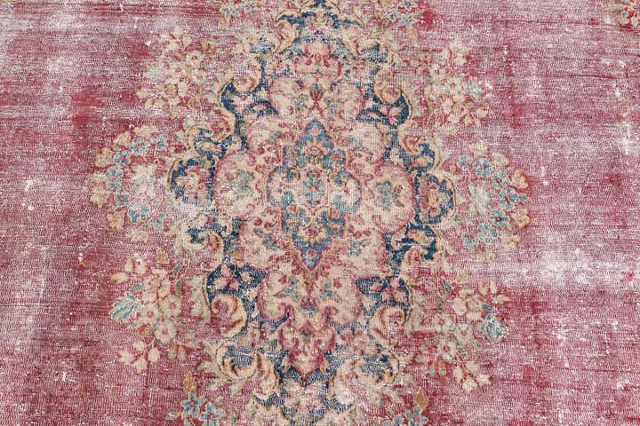 9' 5 x 12' 8 Hand Knotted Ultra Vintage Persian Wool Rug