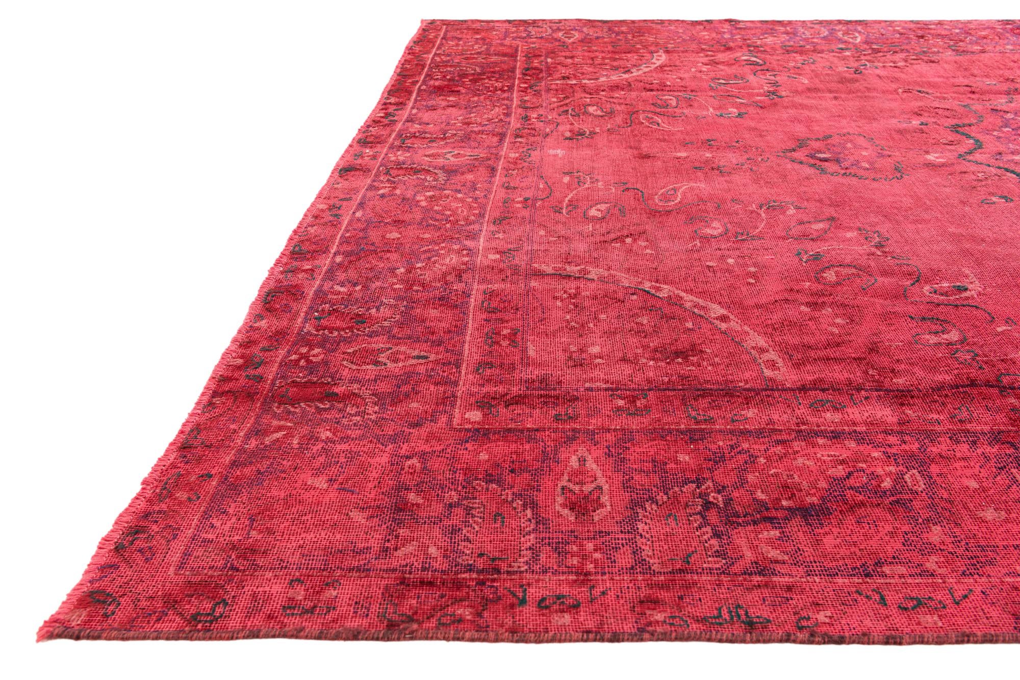 8' 10 x 12' 4 Hand Knotted Ultra Vintage Persian Wool Rug