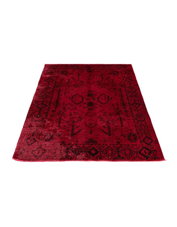 4' 10 x 6' 2 Hand Knotted Ultra Vintage Persian Wool Rug