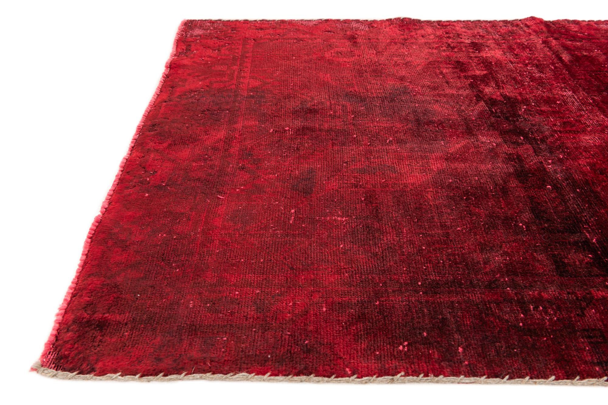 4' 3 x 6' 7 Hand Knotted Ultra Vintage Persian Wool Rug