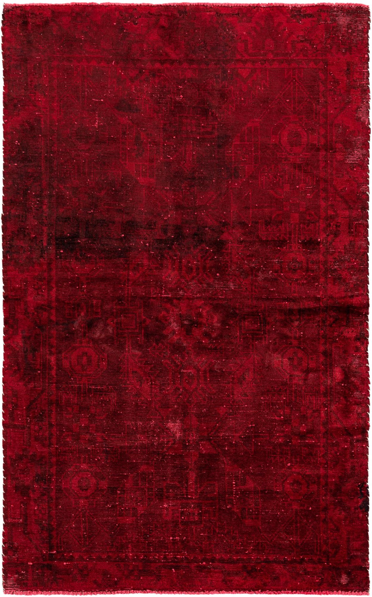 4' 3 x 6' 7 Hand Knotted Ultra Vintage Persian Wool Rug