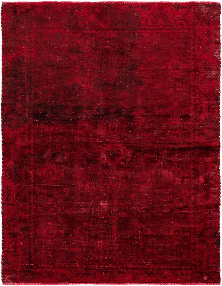 Detail image of 4' 3 x 6' 7 Hand Knotted Ultra Vintage Persian Wool Rug