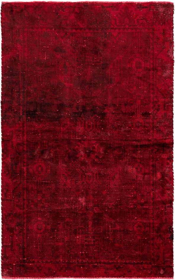 Detail image of 4' 3 x 6' 7 Hand Knotted Ultra Vintage Persian Wool Rug