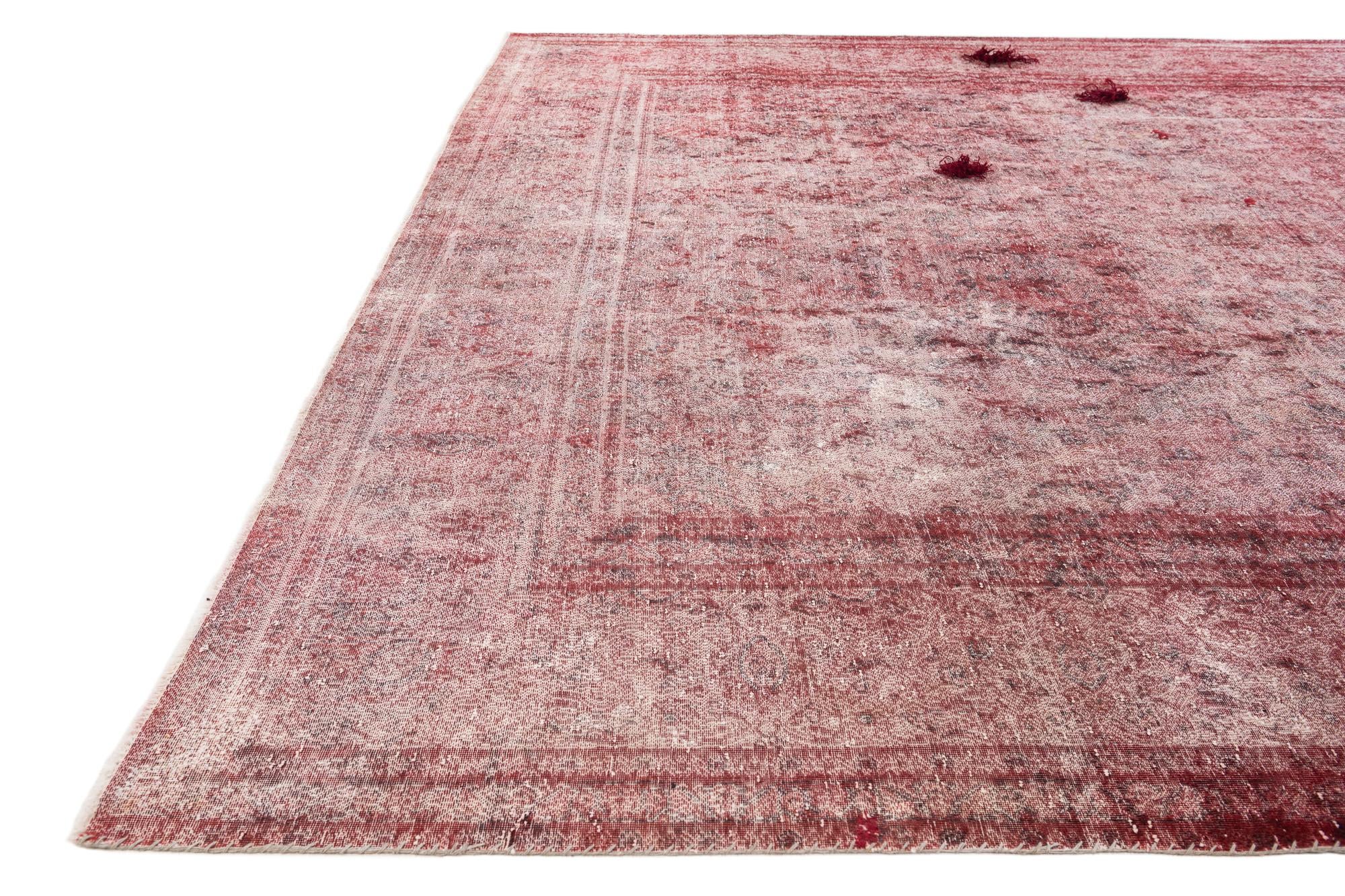 10' x 13' 6 Hand Knotted Ultra Vintage Persian Wool Rug