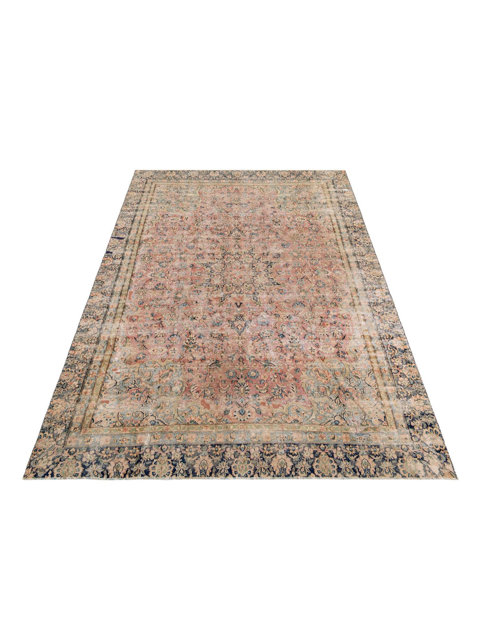 7' 4 x 11' 4 Hand Knotted Ultra Vintage Persian Wool Rug