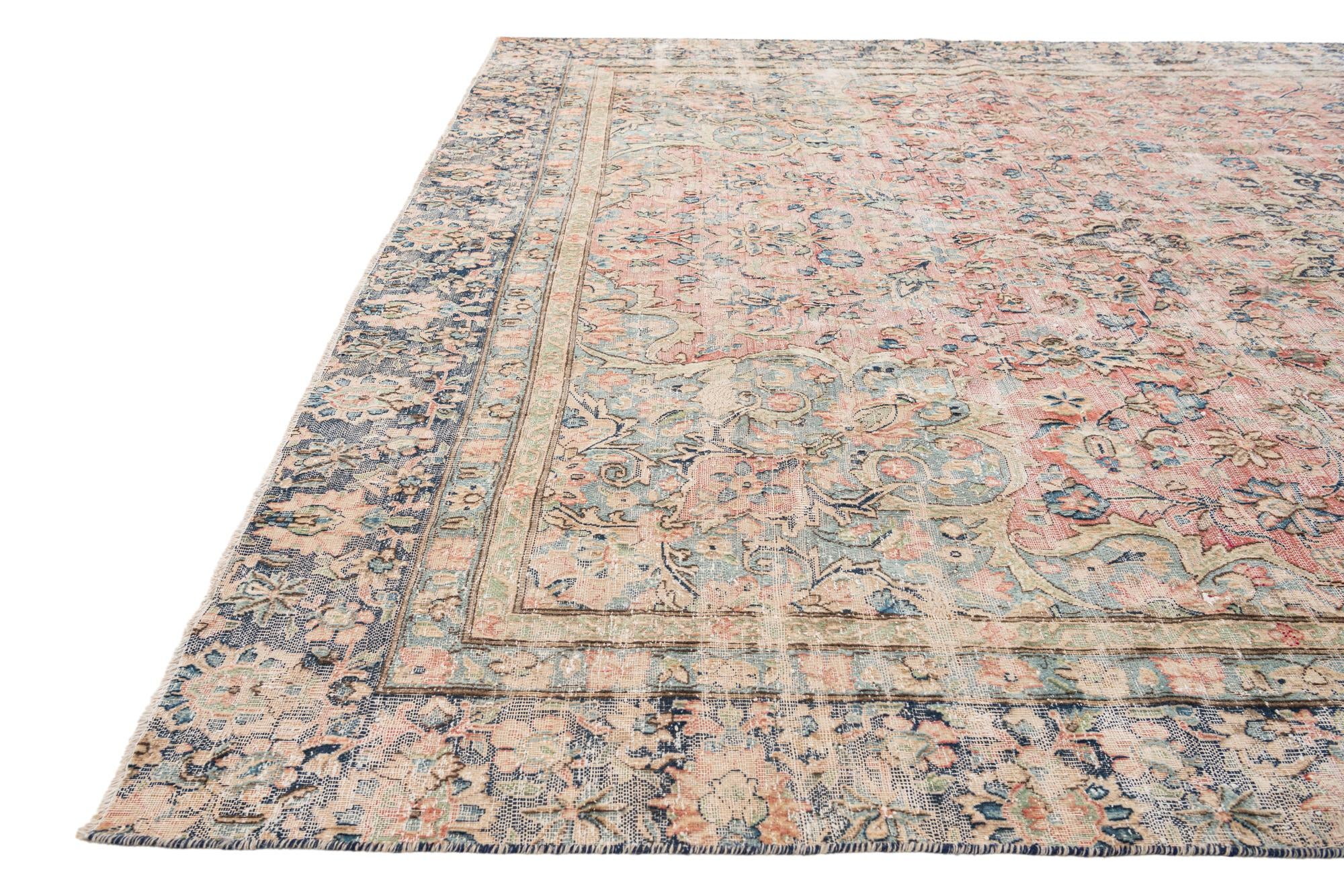 7' 4 x 11' 4 Hand Knotted Ultra Vintage Persian Wool Rug
