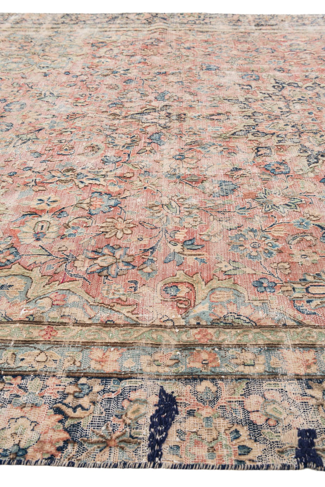 7' 4 x 11' 4 Hand Knotted Ultra Vintage Persian Wool Rug