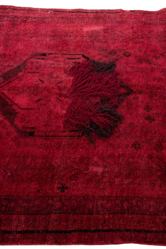 Detail image of 4' 7 x 8' 2 Hand Knotted Ultra Vintage Persian Wool Rug