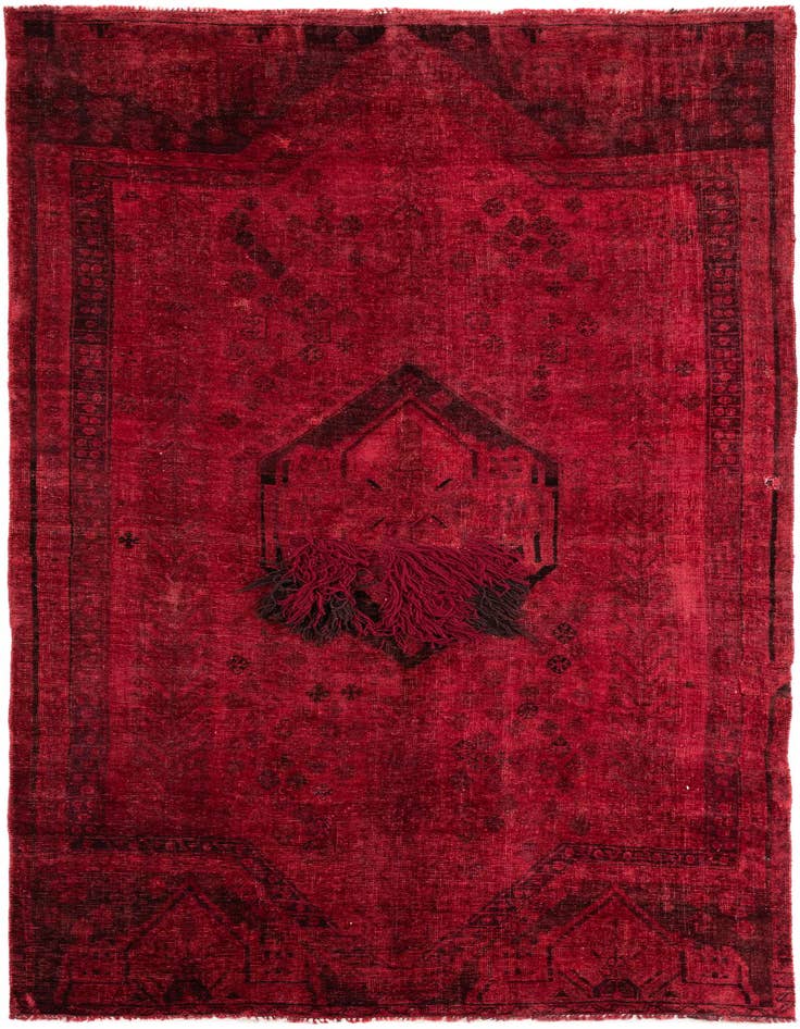 Detail image of 4' 7 x 8' 2 Hand Knotted Ultra Vintage Persian Wool Rug