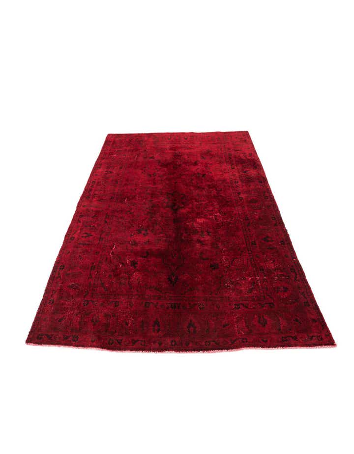 4' 7 x 6' 9 Hand Knotted Ultra Vintage Persian Wool Rug