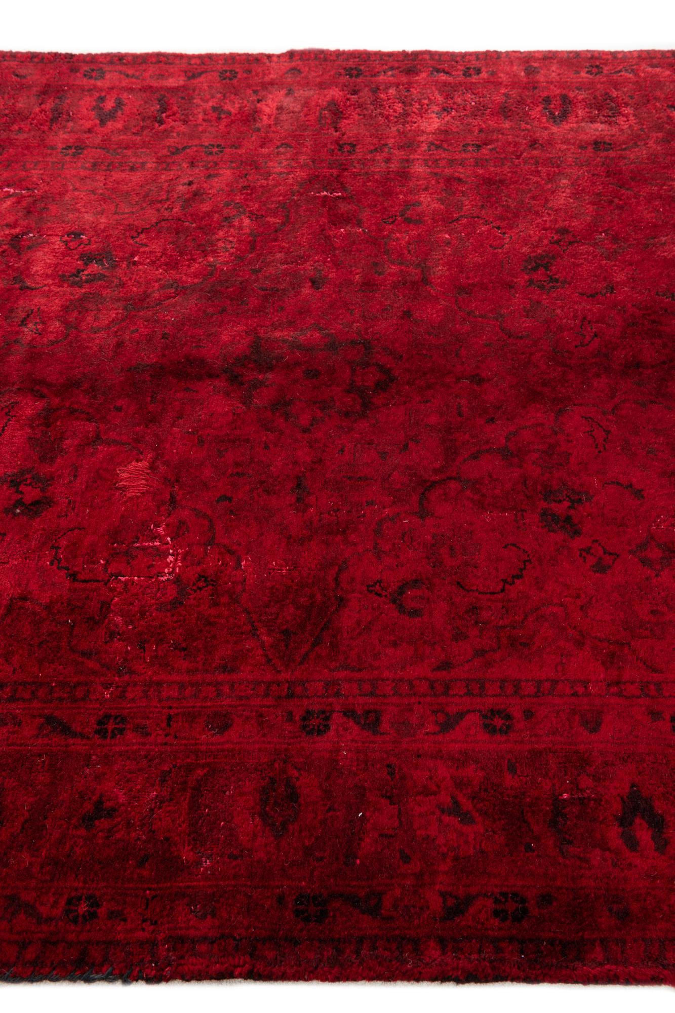 140cm x 205cm anudado a mano Ultra Vintage Alfombra Persa Lana