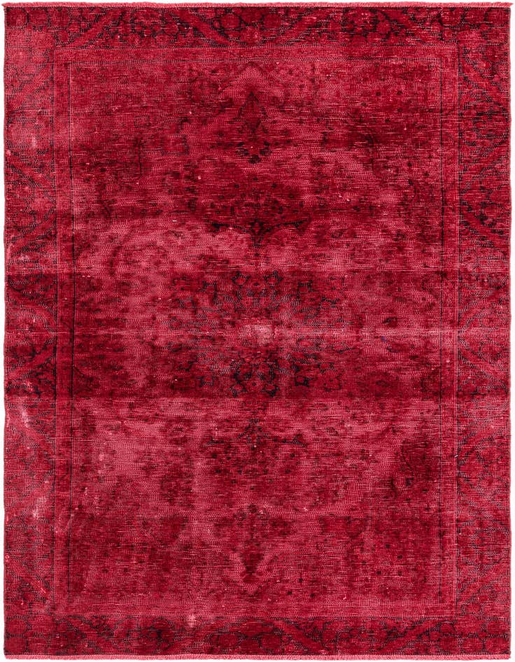 Detail image of 4' 4 x 7' 10 Hand Knotted Ultra Vintage Persian Wool Rug