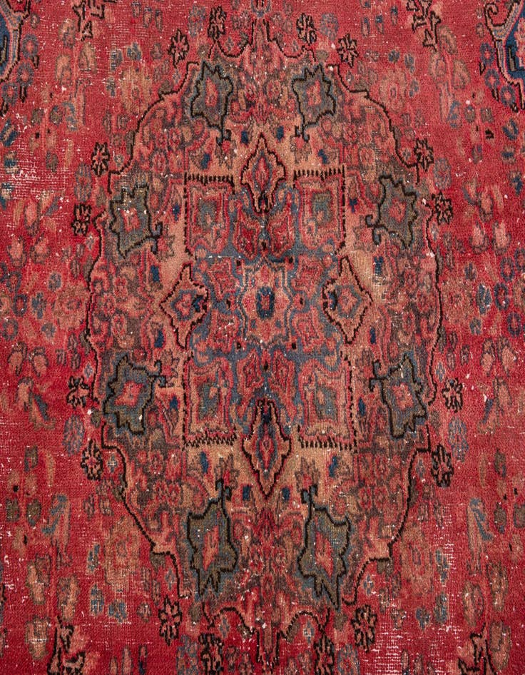 Detail image of 4' 10 x 7' 7  Hand Knotted Ultra Vintage Persian Wool Rug
