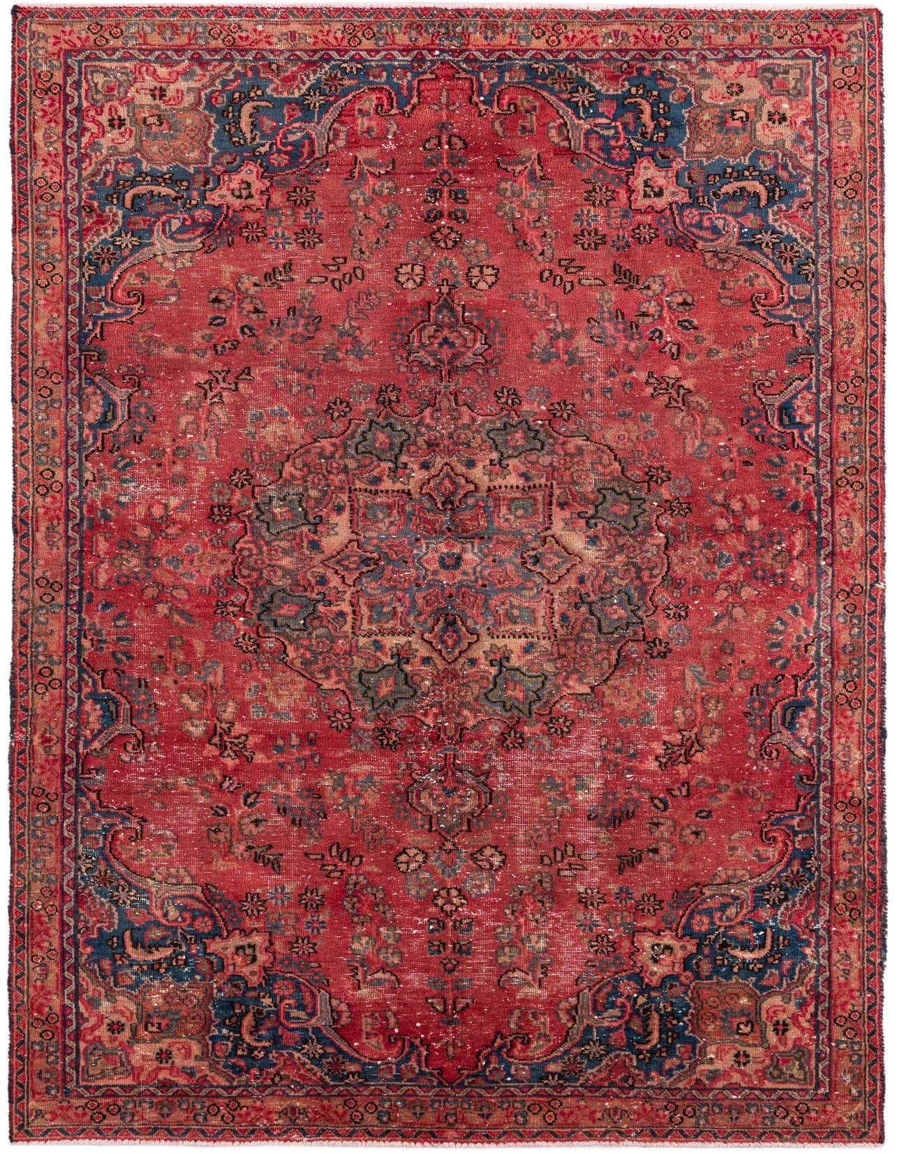 Primary image 4' 10 x 7' 7  Hand Knotted Ultra Vintage Persian Wool Rug