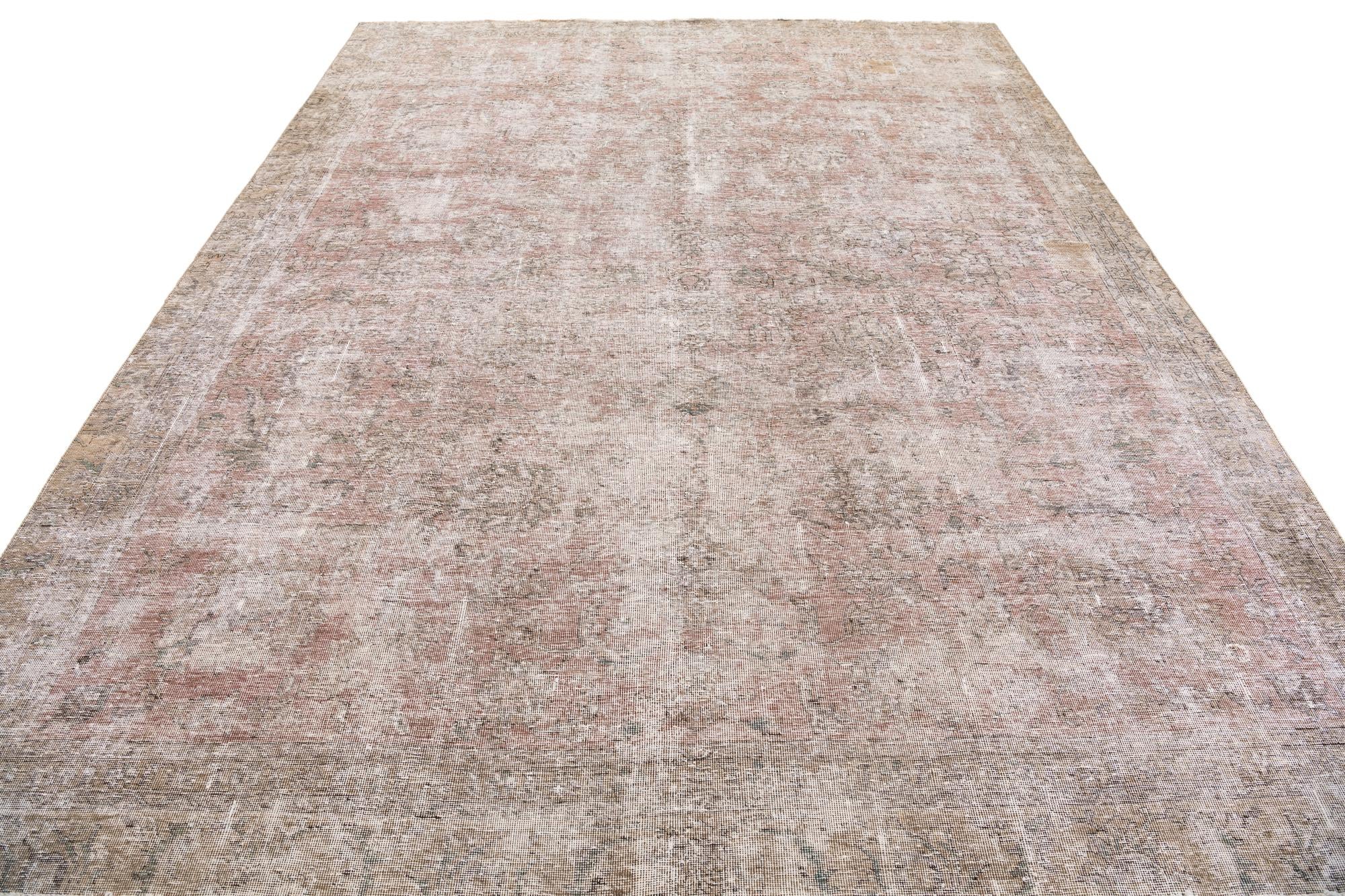 8' 4 x 11' 1 Hand Knotted Ultra Vintage Persian Wool Rug