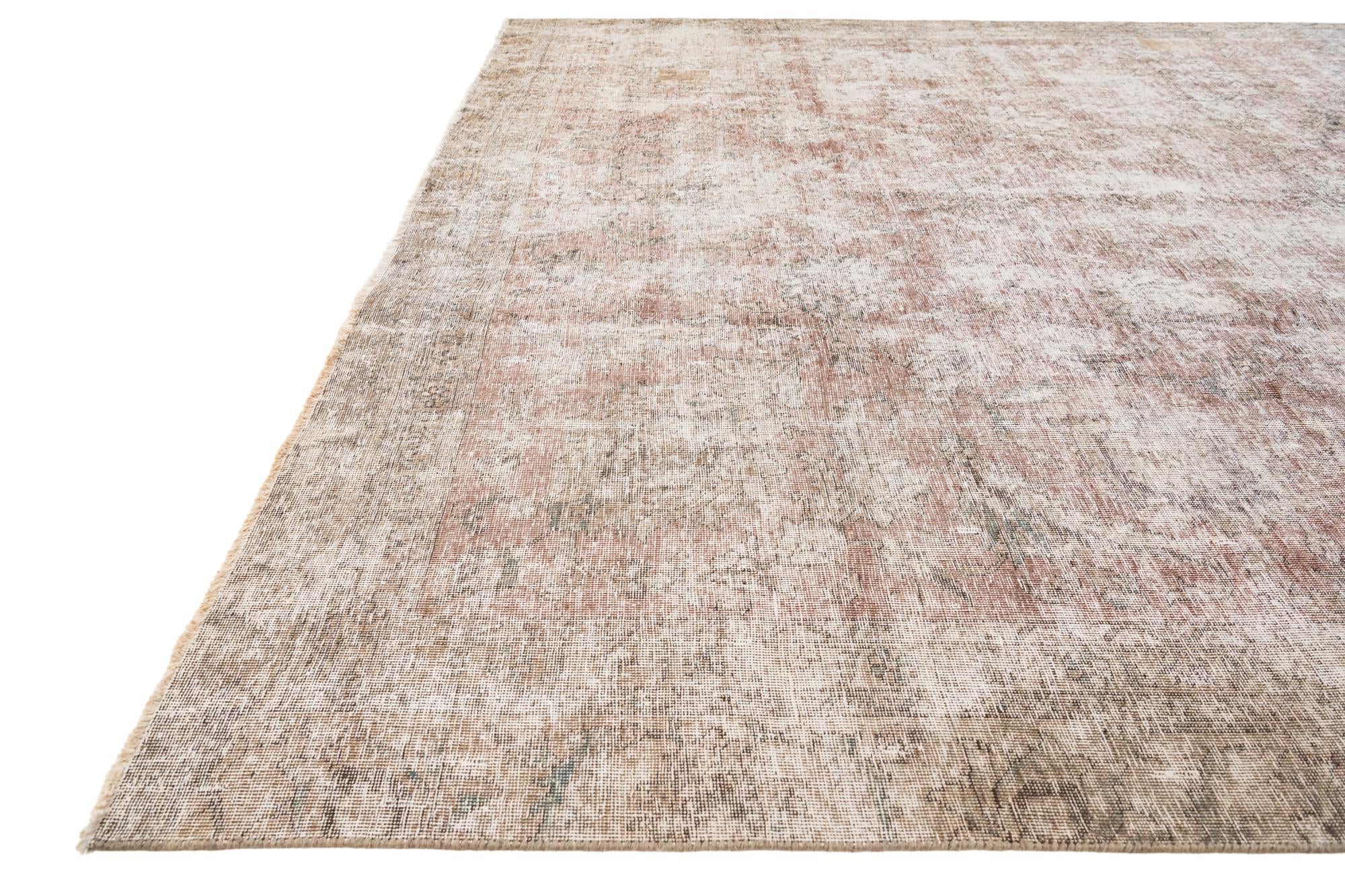 8' 4 x 11' 1 Hand Knotted Ultra Vintage Persian Wool Rug