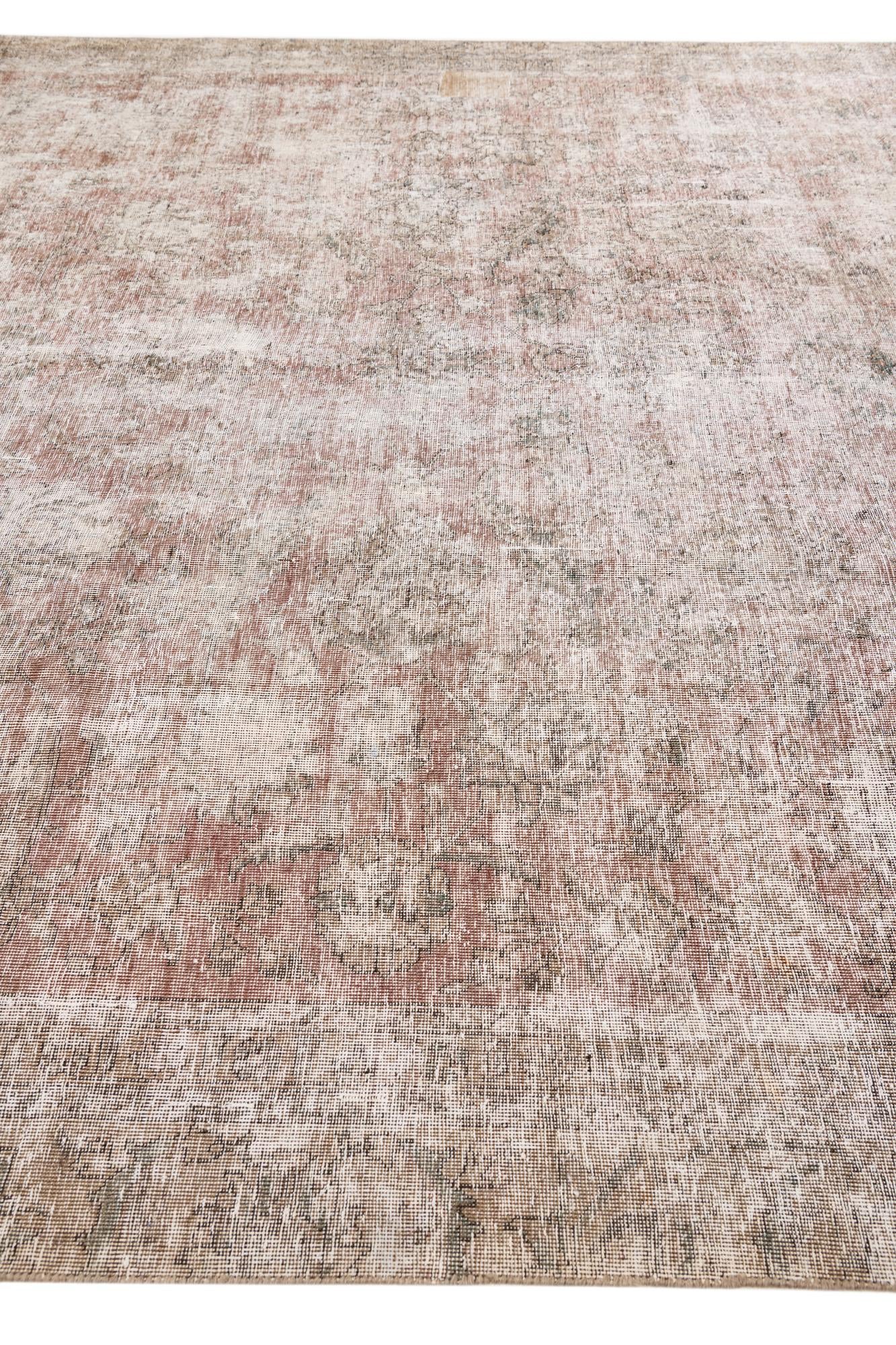 8' 4 x 11' 1 Hand Knotted Ultra Vintage Persian Wool Rug