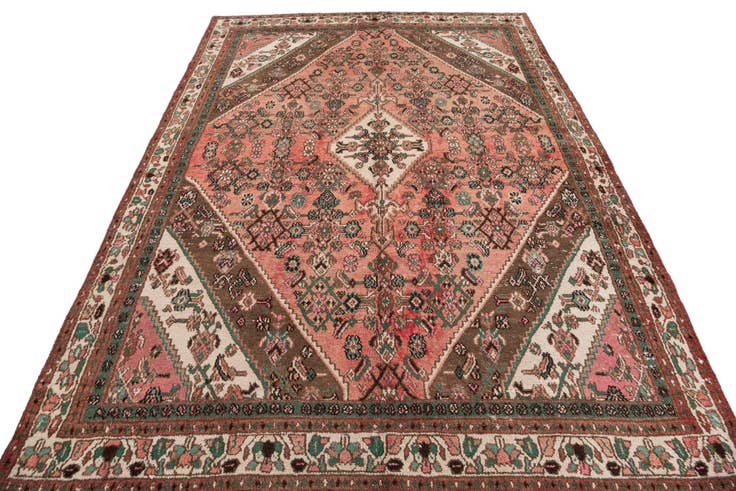Detail image of 6' 8 x 9' 3 Hand Knotted Ultra Vintage Persian Wool Rug