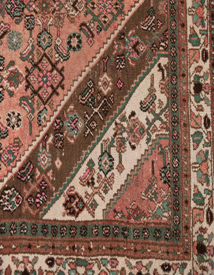 Detail image of 6' 8 x 9' 3  Hand Knotted Ultra Vintage Persian Wool Rug