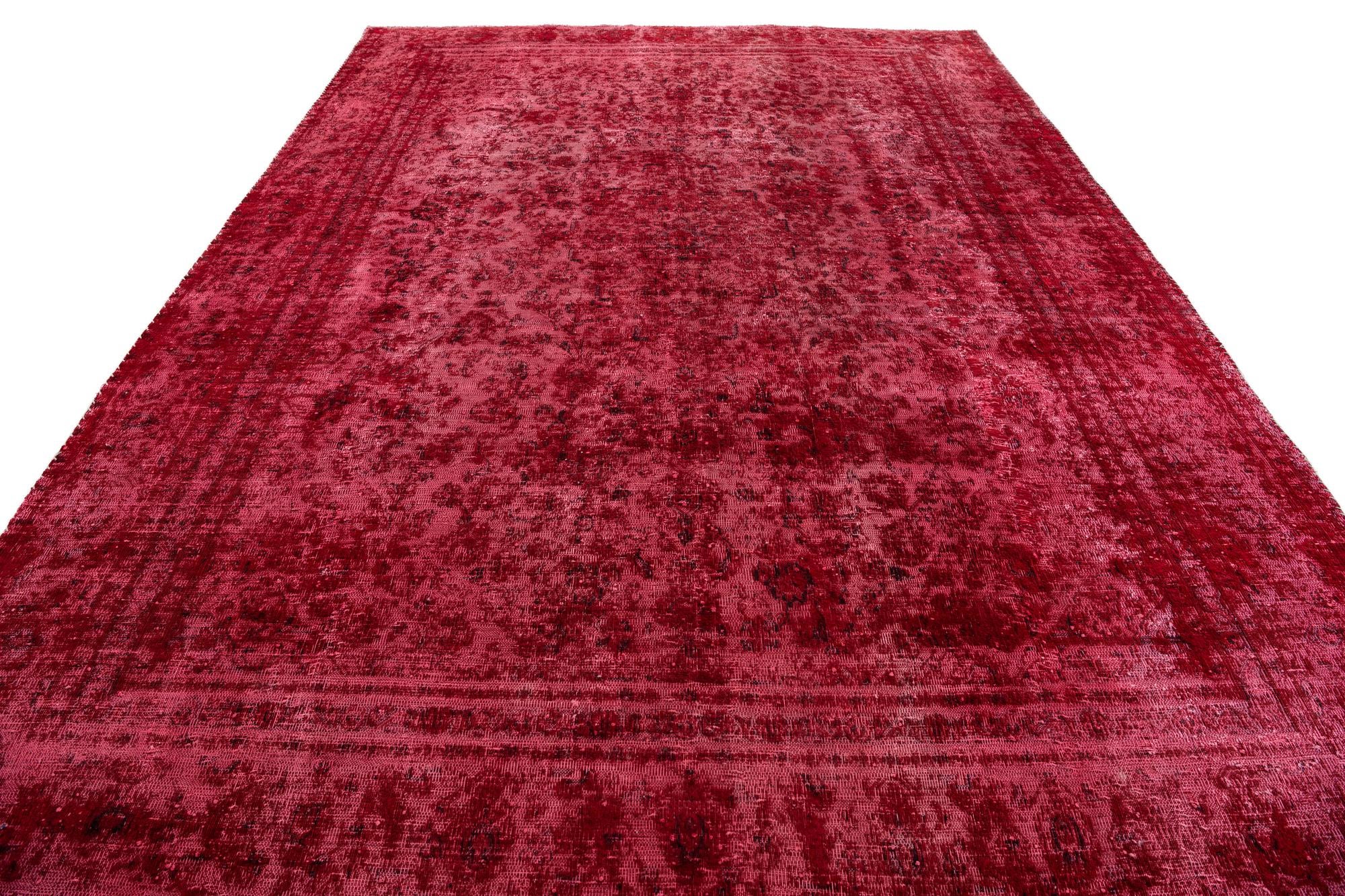8' 8 x 12' 1 Hand Knotted Ultra Vintage Persian Wool Rug