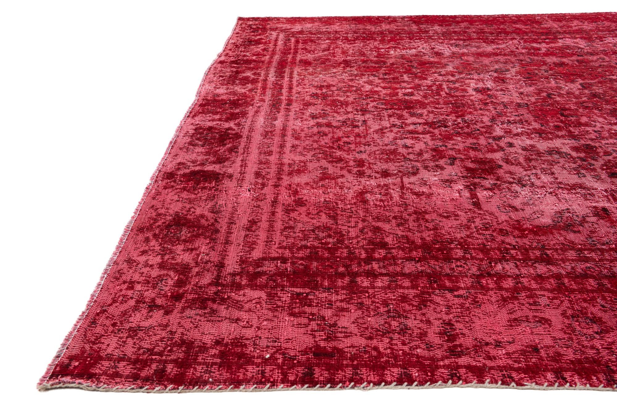 8' 8 x 12' 1 Hand Knotted Ultra Vintage Persian Wool Rug