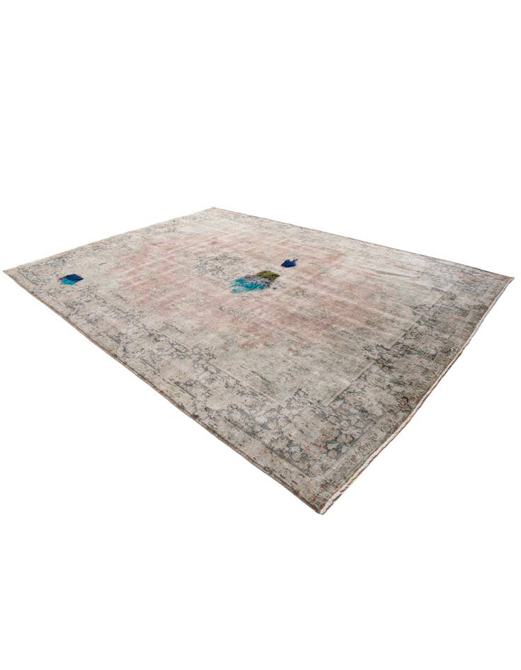 Detail image of 9' 8 x 13' 2  Hand Knotted Ultra Vintage Persian Wool Rug