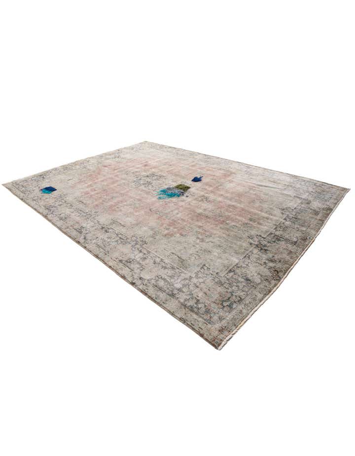 9' 8 x 13' 2 Hand Knotted Ultra Vintage Persian Wool Rug