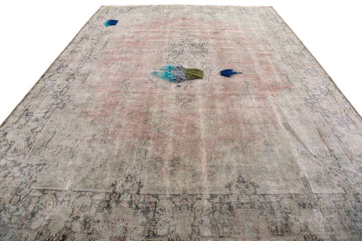 9' 8 x 13' 2 Hand Knotted Ultra Vintage Persian Wool Rug