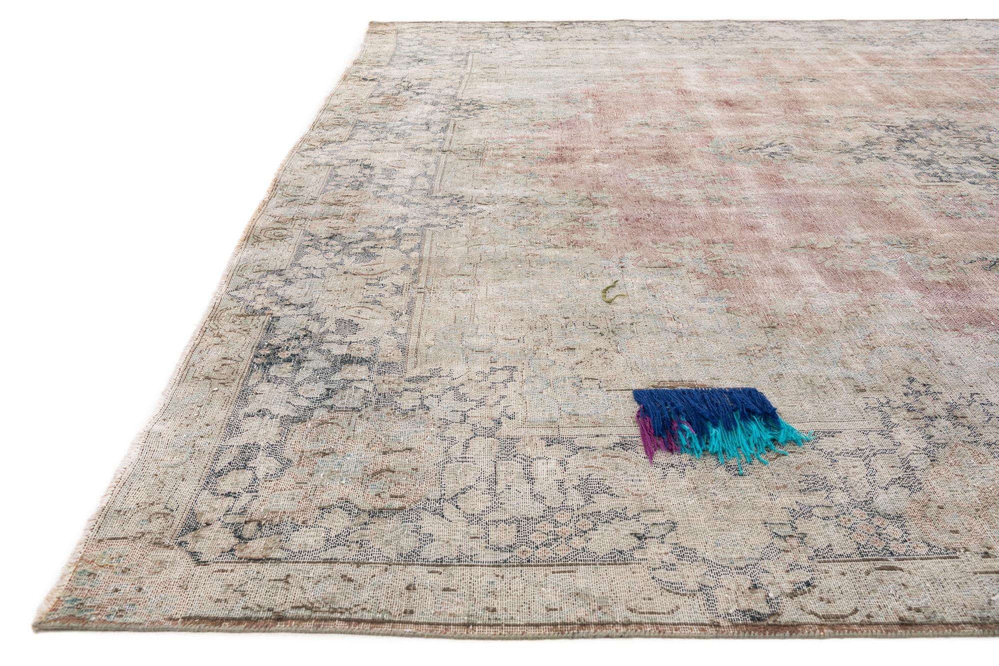 9' 8 x 13' 2 Hand Knotted Ultra Vintage Persian Wool Rug