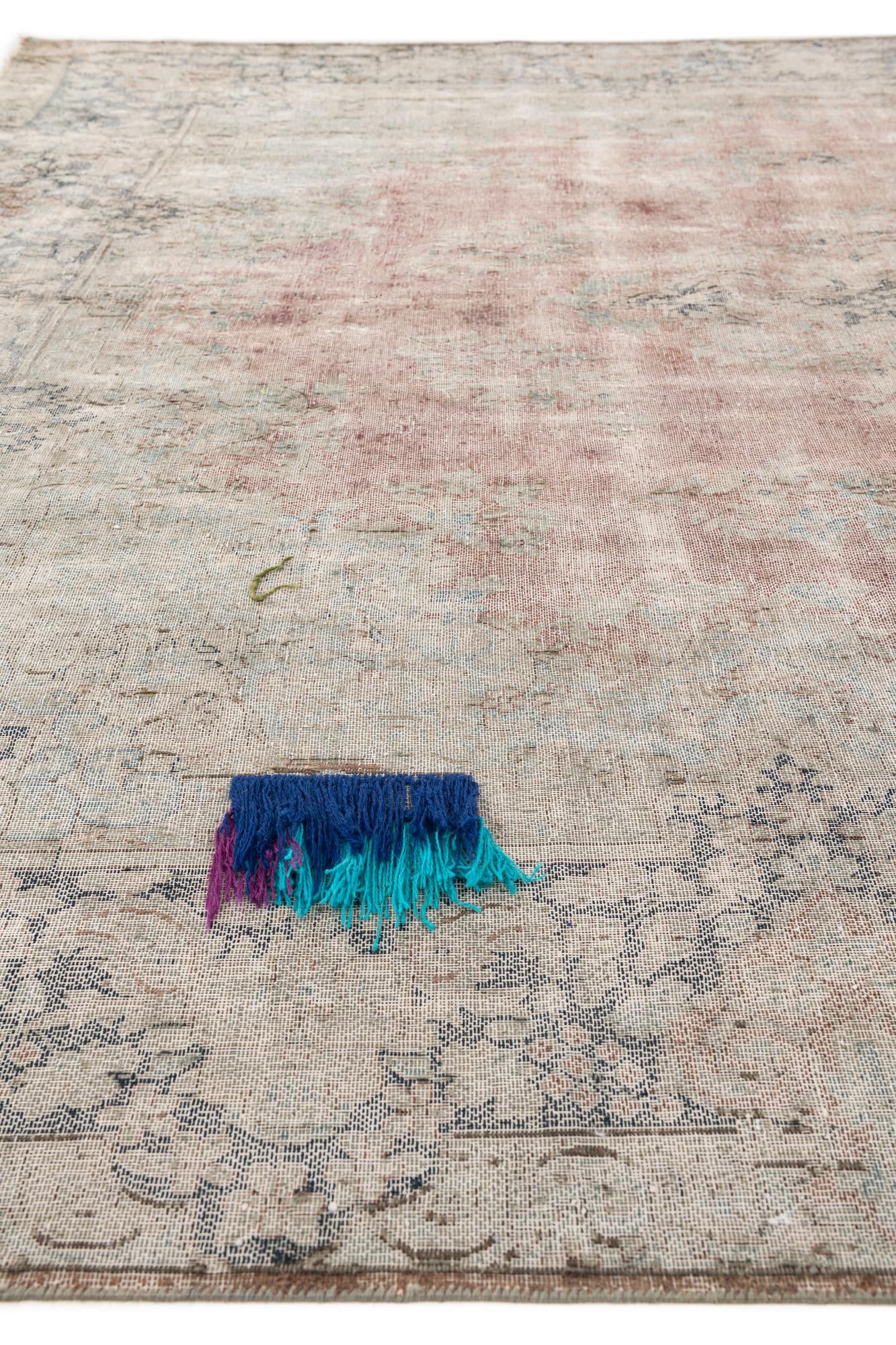 9' 8 x 13' 2 Hand Knotted Ultra Vintage Persian Wool Rug