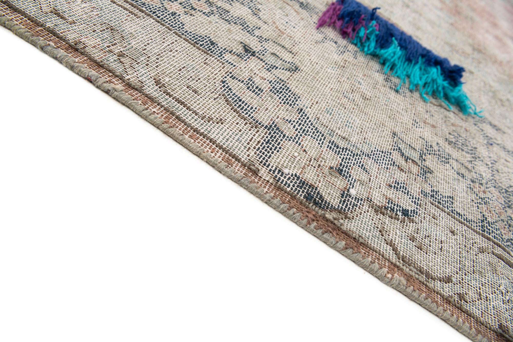 9' 8 x 13' 2 Hand Knotted Ultra Vintage Persian Wool Rug