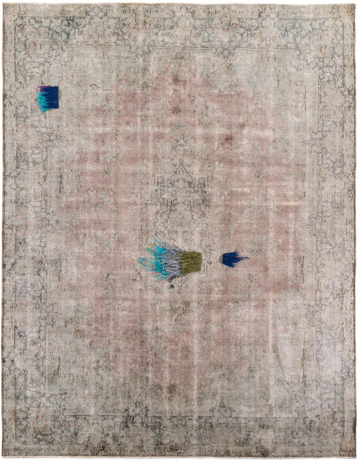 Detail image of 9' 8 x 13' 2 Hand Knotted Ultra Vintage Persian Wool Rug