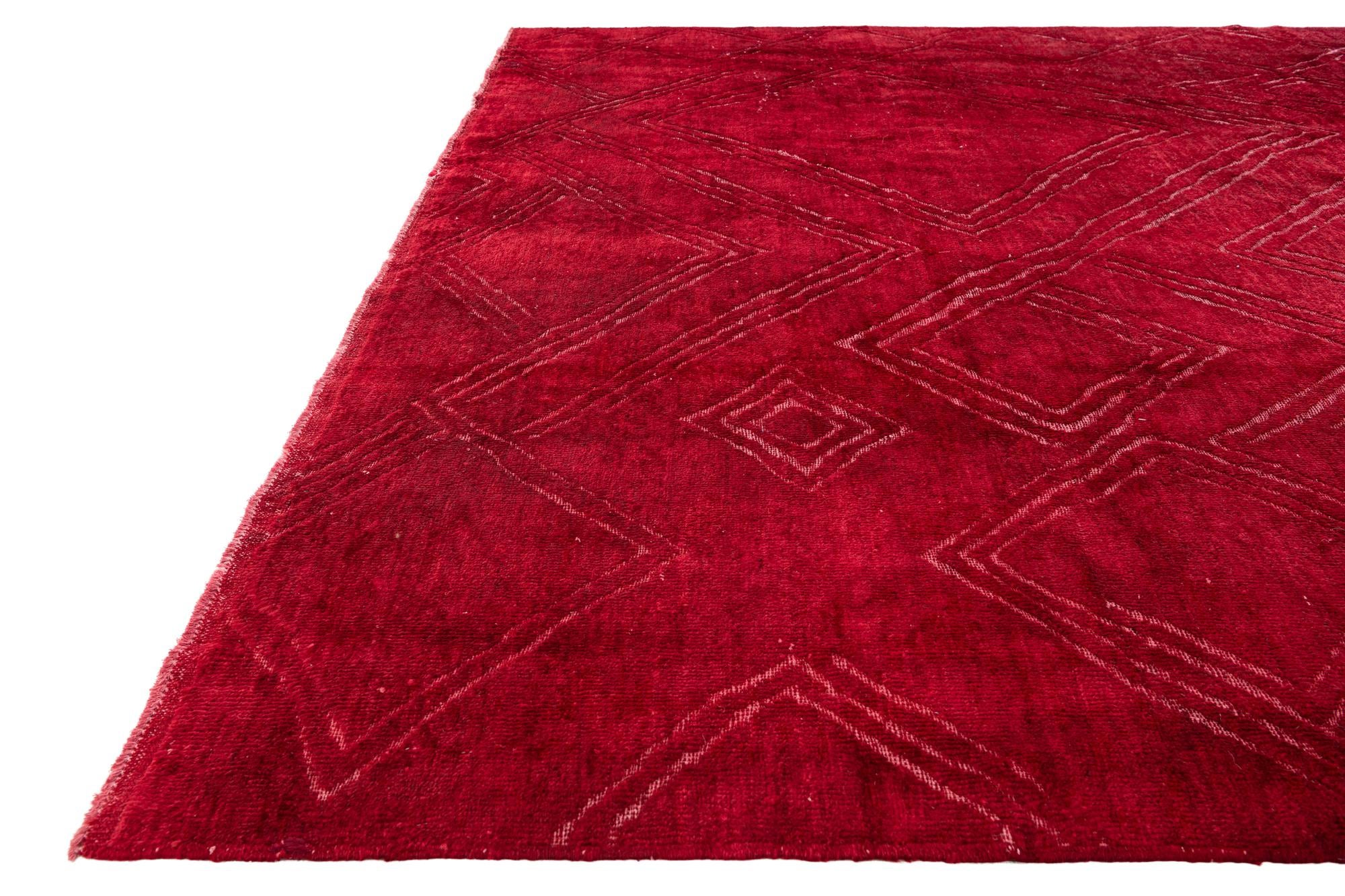 8' 2 x 10' Hand Knotted Ultra Vintage Persian Wool Rug