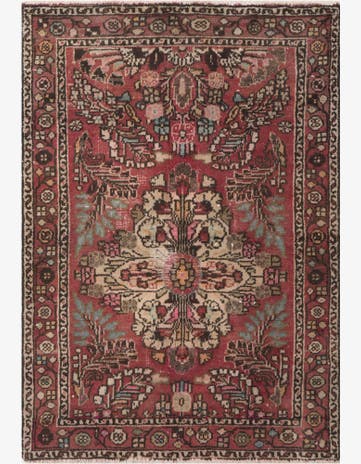 3' 4 x 5' Hand Knotted Ultra Vintage Persian Wool Rug