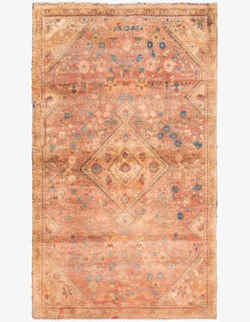 3' 4 x 5' 9 Hand Knotted Ultra Vintage Persian Wool Rug
