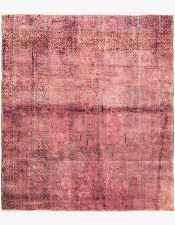 4' 3 x 5' Hand Knotted Ultra Vintage Persian Wool Rug