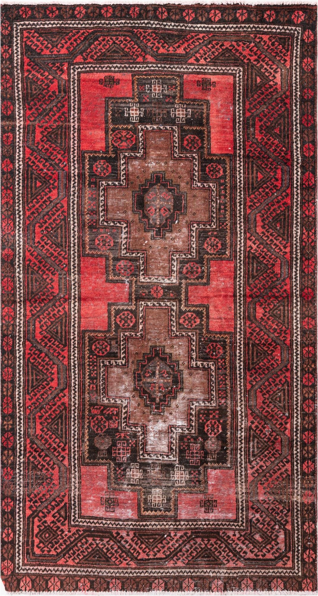 3' 8 x 6' 10  Hand Knotted Ultra Vintage Persian Wool Rug