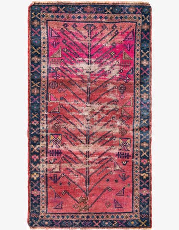 3' 4 x 6' 2 Hand Knotted Ultra Vintage Persian Wool Rug