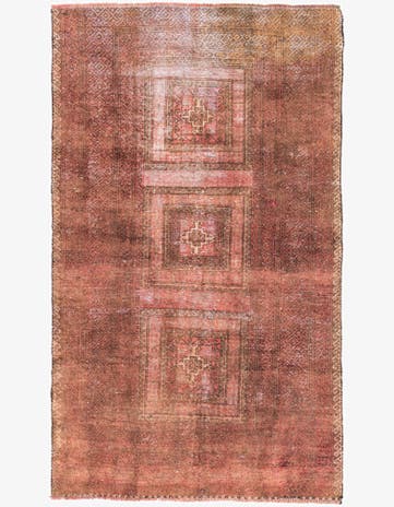 3' 6 x 6' 2 Hand Knotted Ultra Vintage Persian Wool Rug