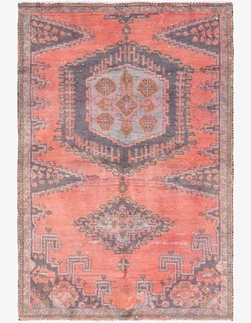 4' x 6' Hand Knotted Ultra Vintage Persian Wool Rug