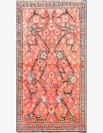 3' 5 x 6' 3 Hand Knotted Ultra Vintage Persian Wool Rug