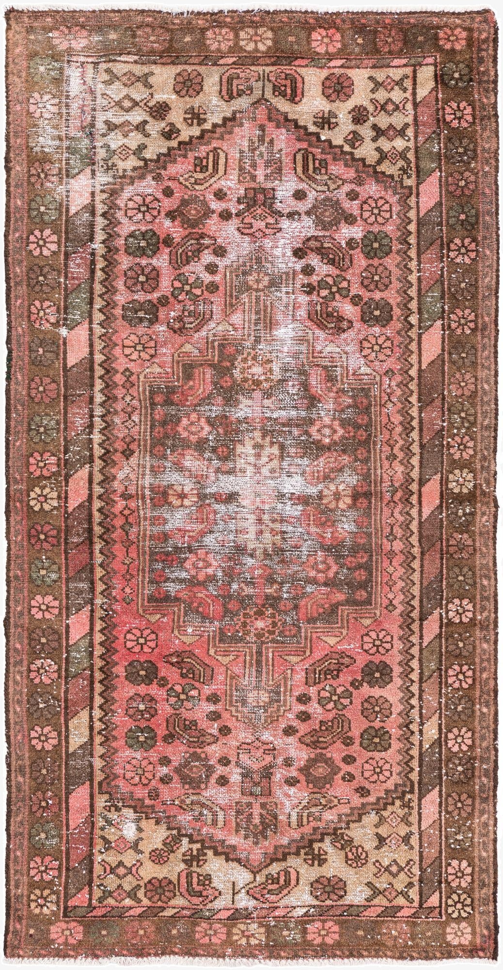 3' 3 x 6' 3  Hand Knotted Ultra Vintage Persian Wool Rug