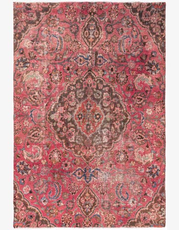 5' x 7' 5 Hand Knotted Ultra Vintage Persian Wool Rug