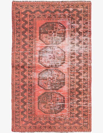 3' 7 x 5' 10 Hand Knotted Ultra Vintage Persian Wool Rug