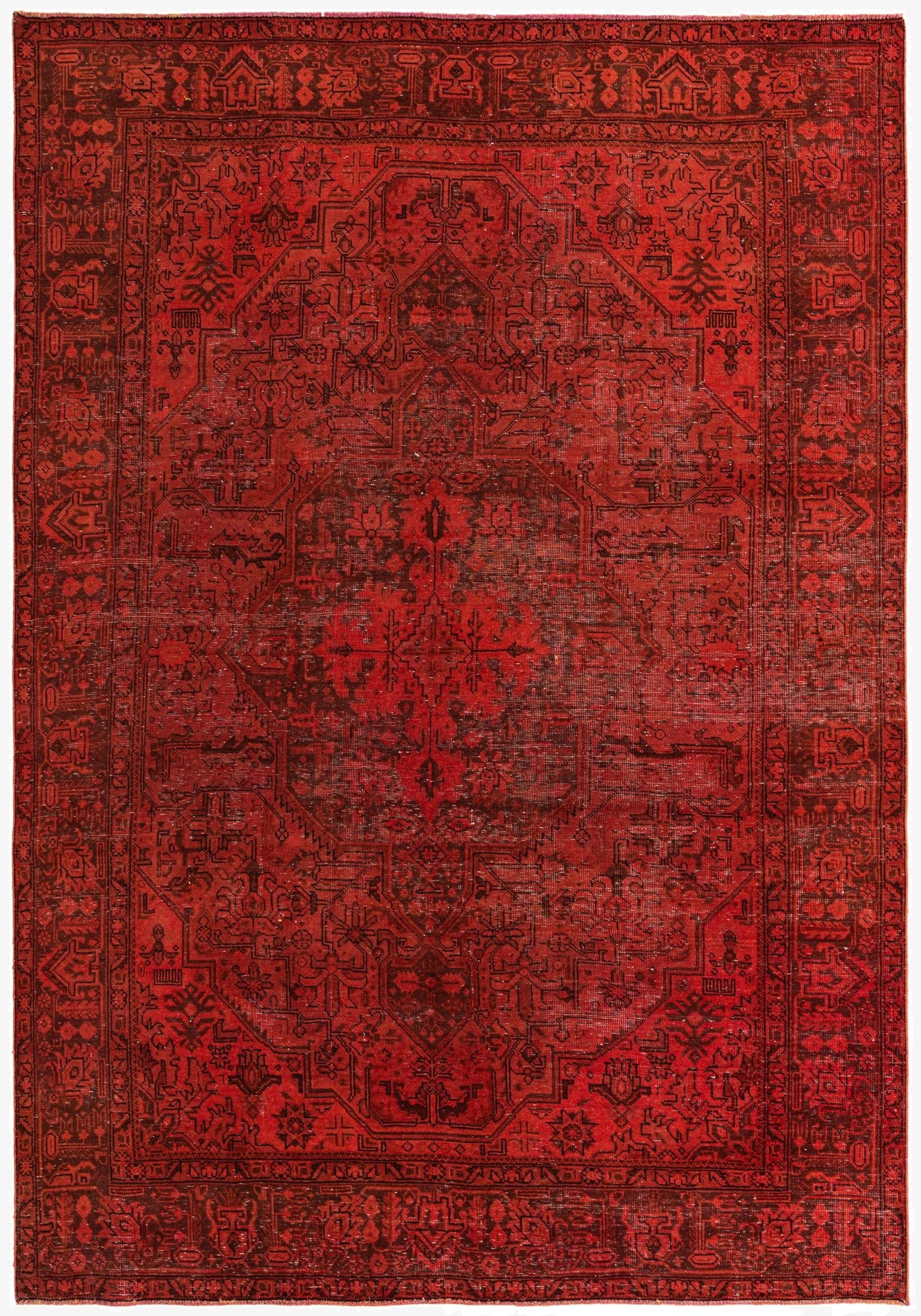 7' 5 x 9' 5  Hand Knotted Ultra Vintage Persian Wool Rug