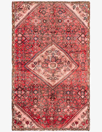 4' x 6' 7 Hand Knotted Ultra Vintage Persian Wool Rug